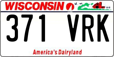 WI license plate 371VRK
