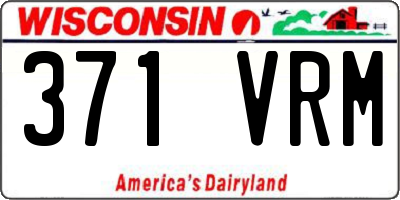 WI license plate 371VRM