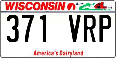 WI license plate 371VRP