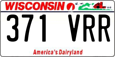 WI license plate 371VRR