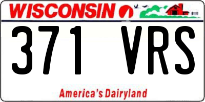 WI license plate 371VRS