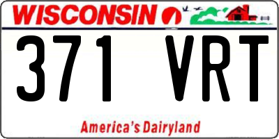 WI license plate 371VRT