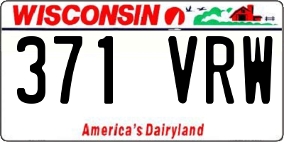 WI license plate 371VRW
