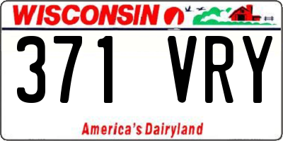 WI license plate 371VRY