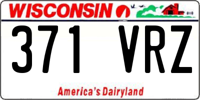 WI license plate 371VRZ