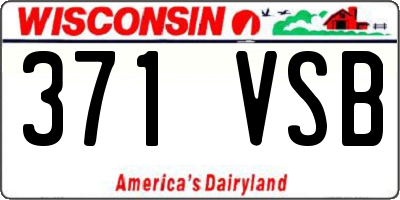 WI license plate 371VSB