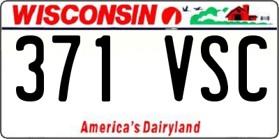 WI license plate 371VSC