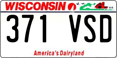 WI license plate 371VSD