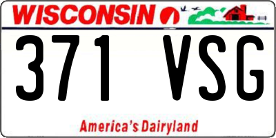 WI license plate 371VSG