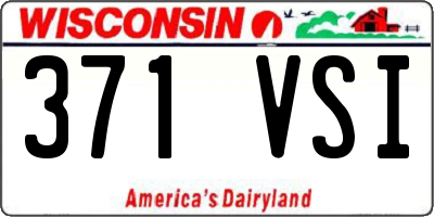 WI license plate 371VSI