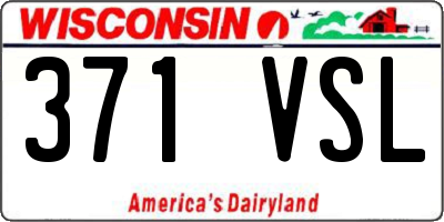 WI license plate 371VSL
