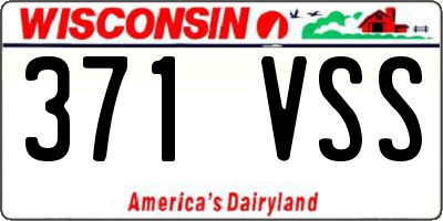 WI license plate 371VSS