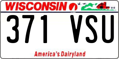 WI license plate 371VSU