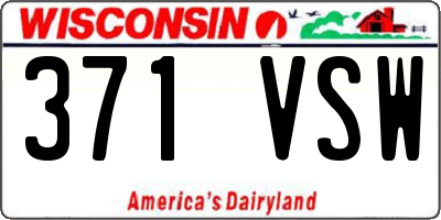 WI license plate 371VSW