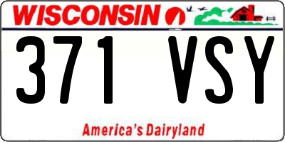 WI license plate 371VSY