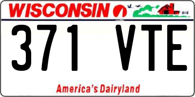 WI license plate 371VTE
