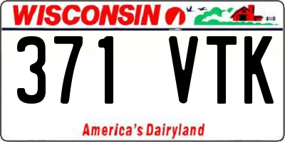 WI license plate 371VTK