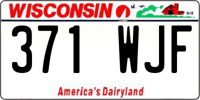 WI license plate 371WJF