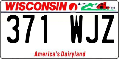 WI license plate 371WJZ