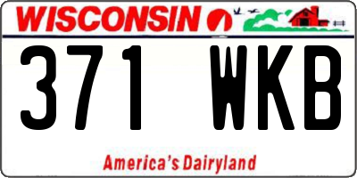 WI license plate 371WKB