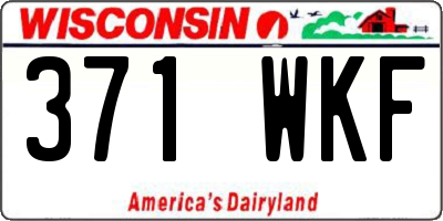 WI license plate 371WKF
