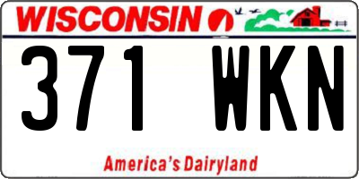 WI license plate 371WKN
