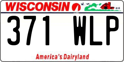 WI license plate 371WLP