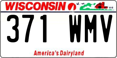 WI license plate 371WMV