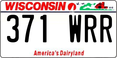 WI license plate 371WRR