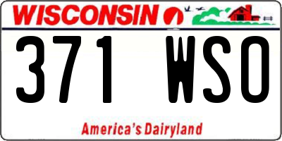 WI license plate 371WSO
