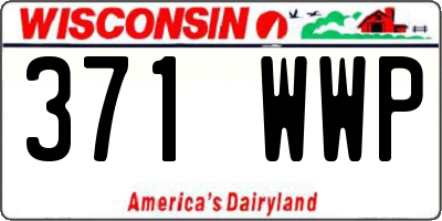 WI license plate 371WWP
