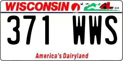 WI license plate 371WWS