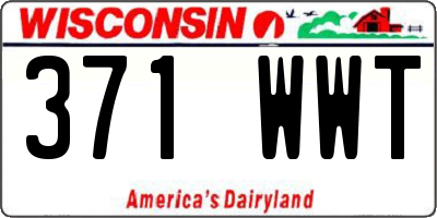 WI license plate 371WWT