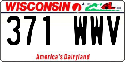 WI license plate 371WWV