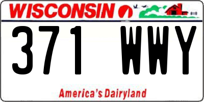 WI license plate 371WWY