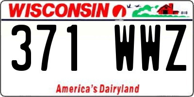 WI license plate 371WWZ