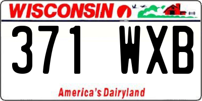 WI license plate 371WXB