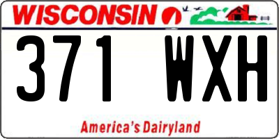 WI license plate 371WXH