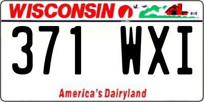WI license plate 371WXI