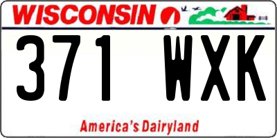 WI license plate 371WXK