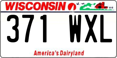WI license plate 371WXL