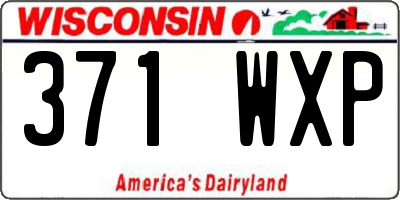 WI license plate 371WXP