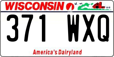 WI license plate 371WXQ