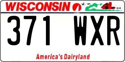 WI license plate 371WXR