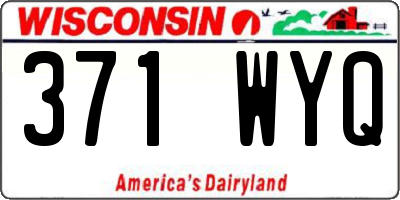 WI license plate 371WYQ