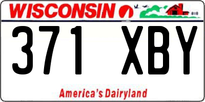 WI license plate 371XBY