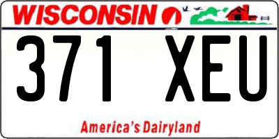 WI license plate 371XEU
