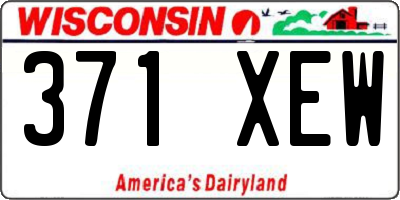 WI license plate 371XEW