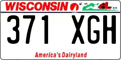 WI license plate 371XGH