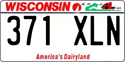 WI license plate 371XLN